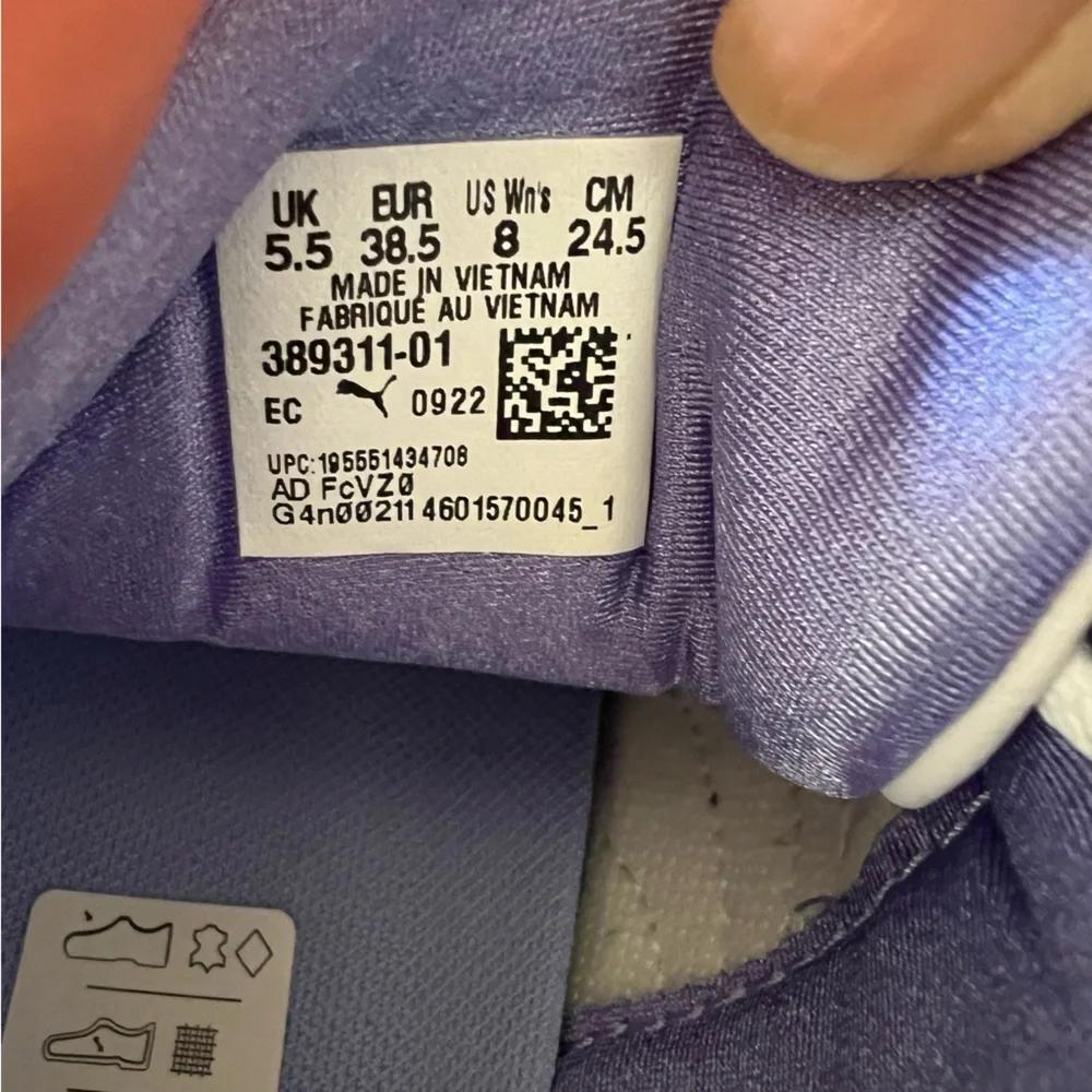 NWT Puma Womens Mayze Lace Up Platform Sneakers Shoes Size 8 Lilac-White - Picture 10 of 10